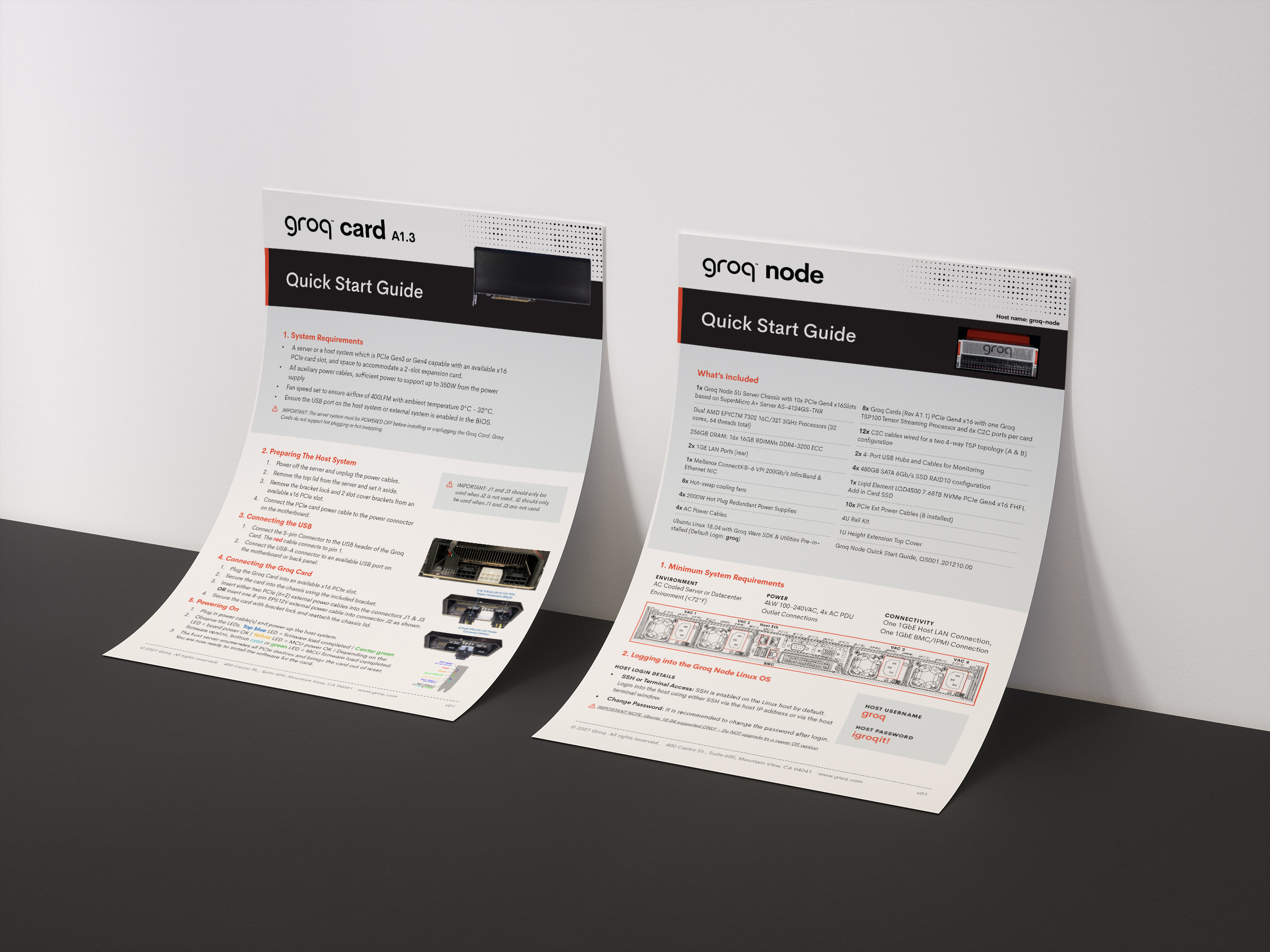 Mockup of two posters labeled "Quick Start Guides"